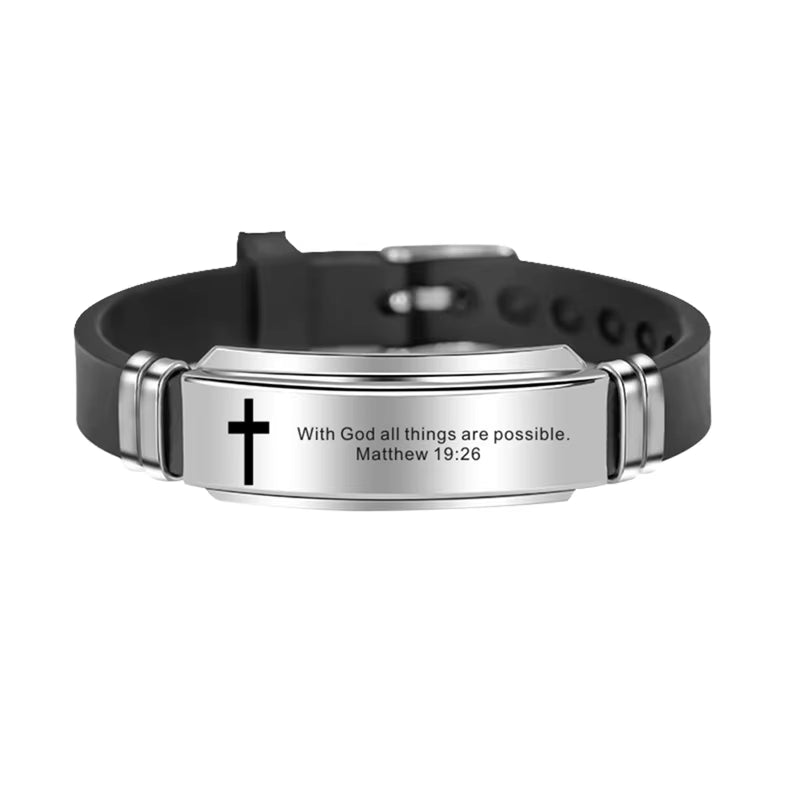 Cross Bible Verse Bracelet