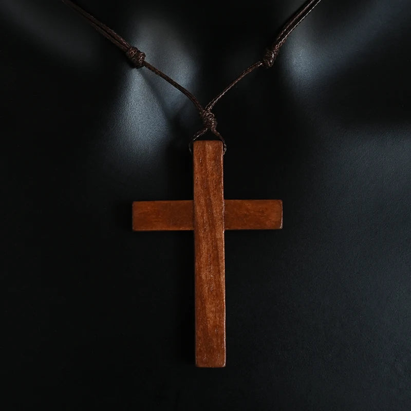 Wooden Cross Necklace