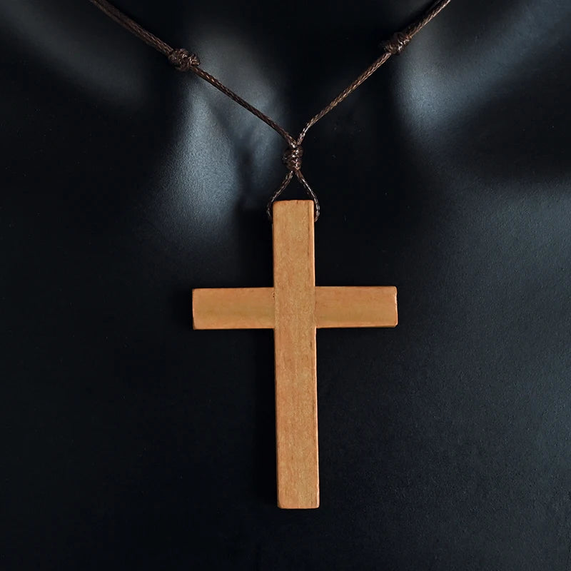 Wooden Cross Necklace