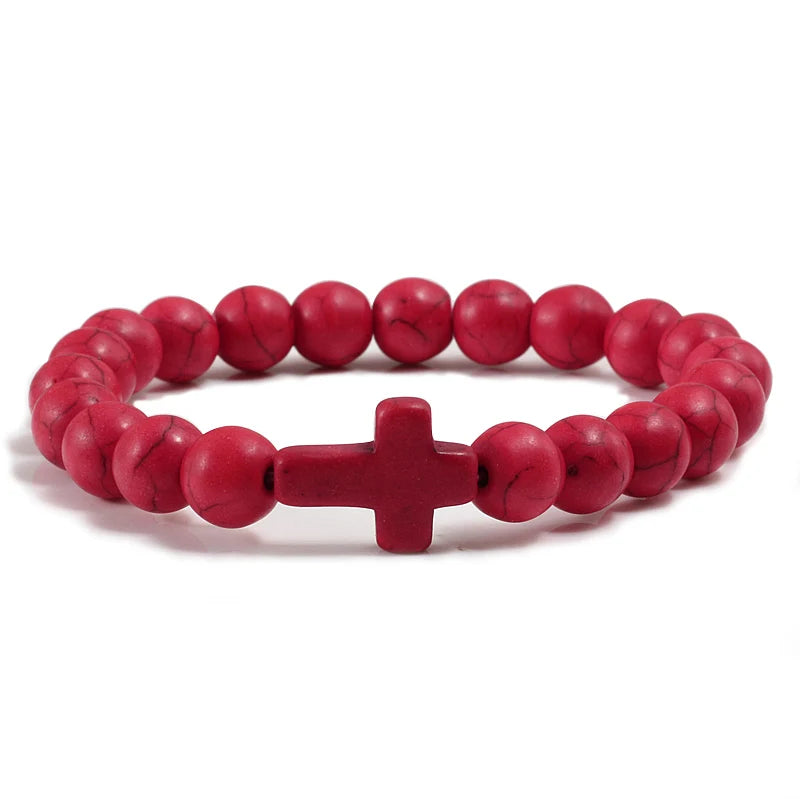 Beaded Cross Bracelet