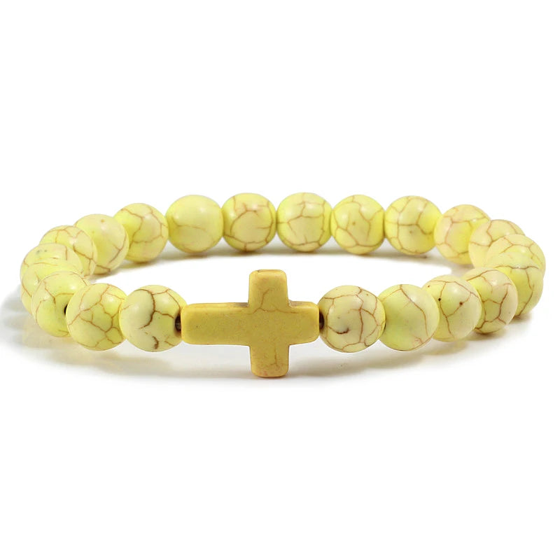 Beaded Cross Bracelet