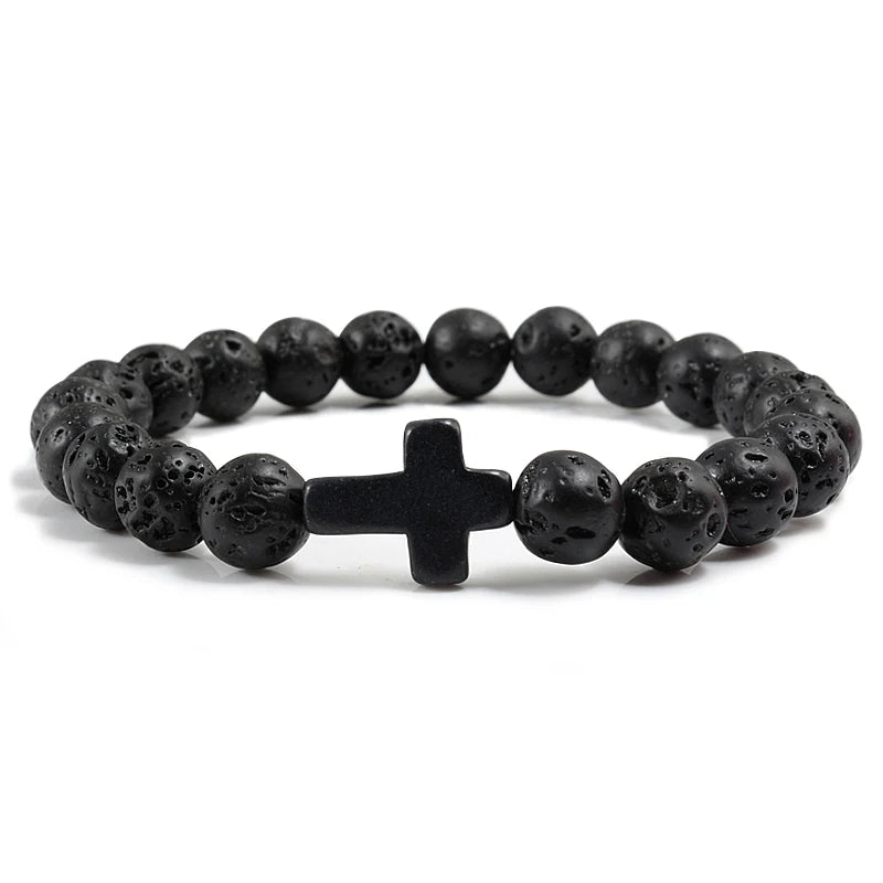 Beaded Cross Bracelet