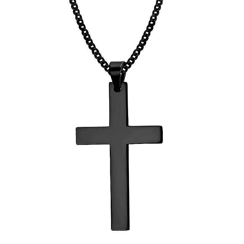 Stainless Steel Cross Necklace for Men + Women