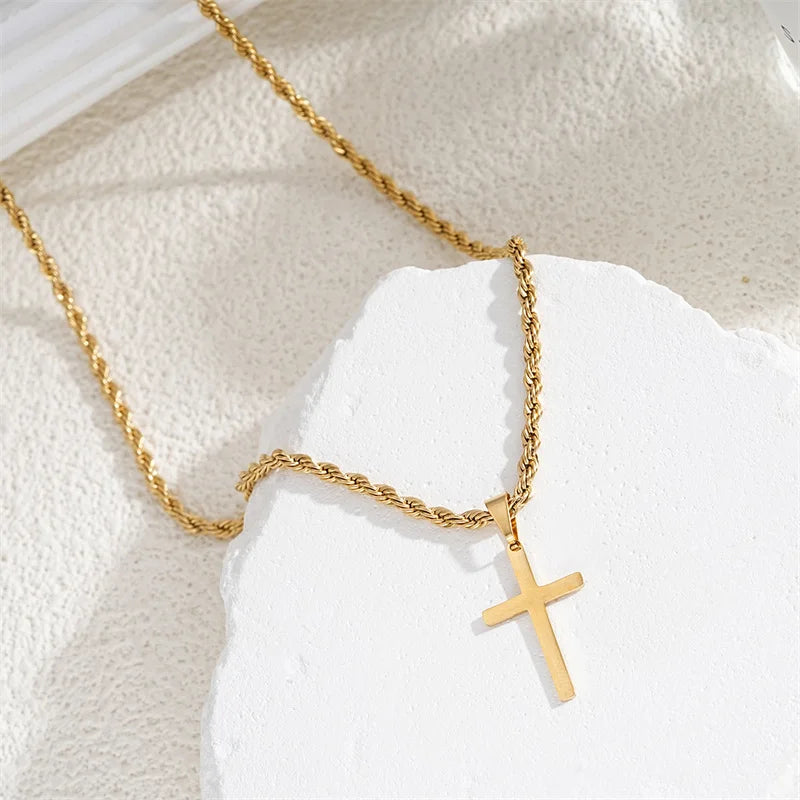 Gold/Silver Plated Cross Chain