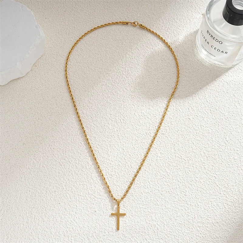 Gold/Silver Plated Cross Chain